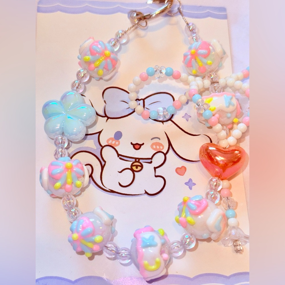 Handmade and Hand Painted phone charm, keychain, or bag charm